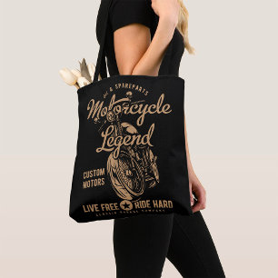 Motorrad-Legende Lebe Frei Fahre Hart Tasche