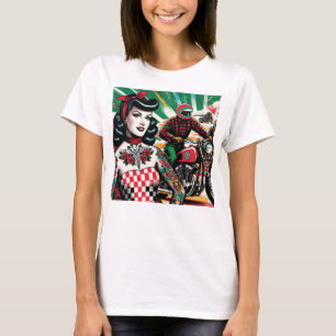 Motorrad Mädchen T-Shirt