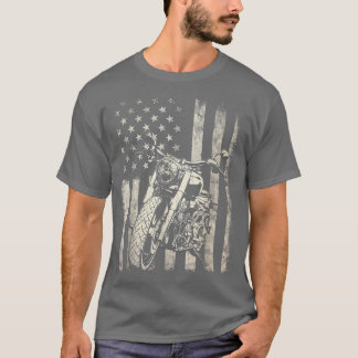 Motorrad Männer 4. Juli Jungs Moto Biker T-Shirt