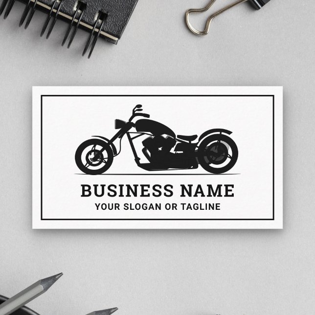 Motorrad-Mechanik für Schwarz und Weiß Visitenkarte (Von Creator hochgeladen)