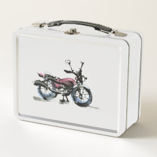 Motorrad Metall Brotdose