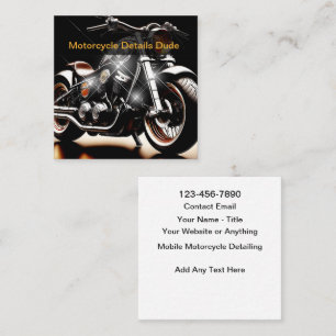 Motorrad-Mobildetailing-Dienste Quadratische Visitenkarte