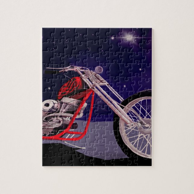 Motorrad-Mondschein-Kunst (Vertikal)