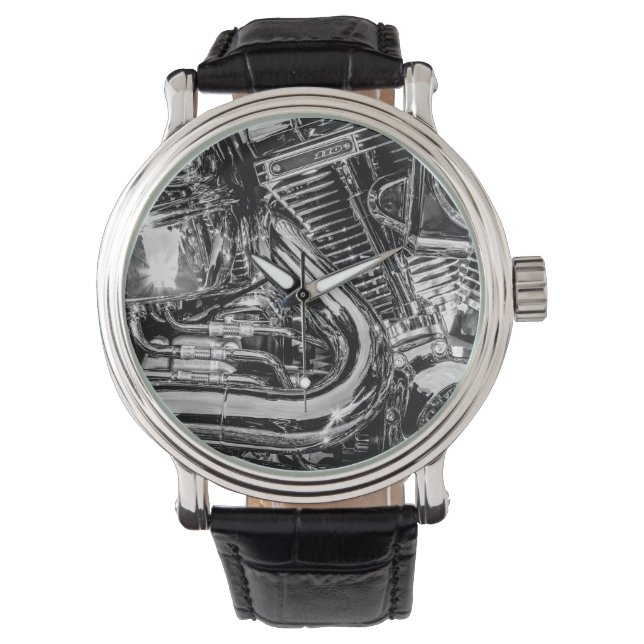 Motorrad Motor Watch Armbanduhr (Vorderseite)