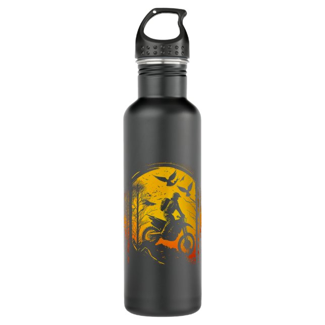 Motorrad Motorrad Enduro Motorcross Fan Edelstahlflasche (Vorderseite)