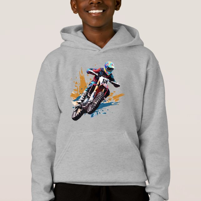 Motorrad-Motorrad-Kreuzung Hoodie (Vorderseite)