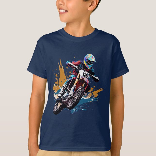 Motorrad-Motorrad-Kreuzung T-Shirt (Vorderseite)