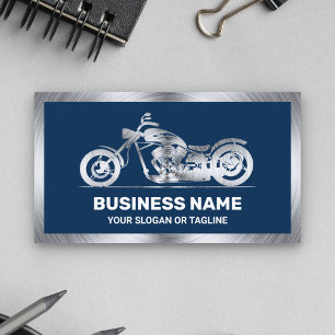 Motorrad-Motorrad-Mechanik für Navy Blue Steel Visitenkarte