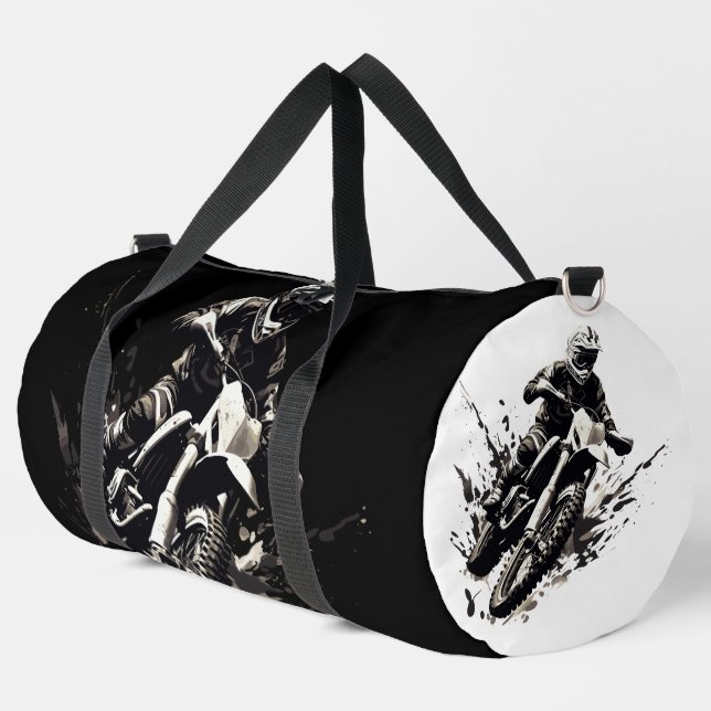 Motorrad Motorrad Motorrad Fahrrad Groß Duffle Bag (Linke Ecke)