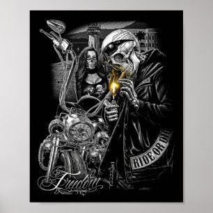 Motorrad Motorrad Motorrad Mechaniker Halloween Poster