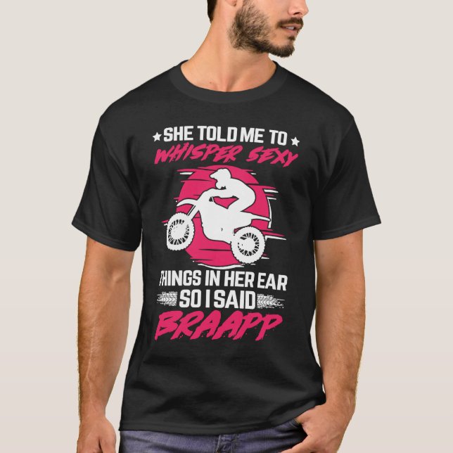 Motorrad-Motorrad-Motorrad-Motorrad-Maschine mit B T-Shirt (Vorderseite)