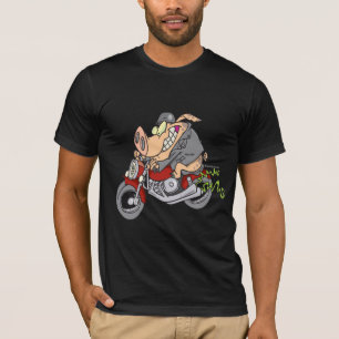 Motorrad-Motorrad-Motorradfahrer Cartoon T-Shirt