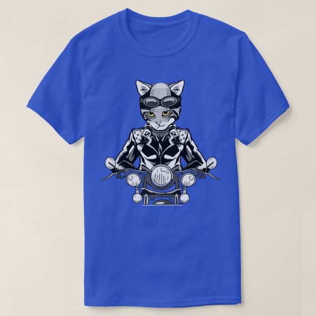 Motorrad-Motorrad-Reiter-Katzenjacke op T-Shirt (Design vorne)