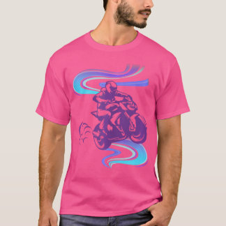 Motorrad Motorräder Motorbike Lila Wirbel T-Shirt