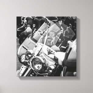 Motorrad-Motorradfahrer - Details Leinwanddruck