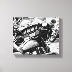 Motorrad-Motorradfahrer - Details Leinwanddruck