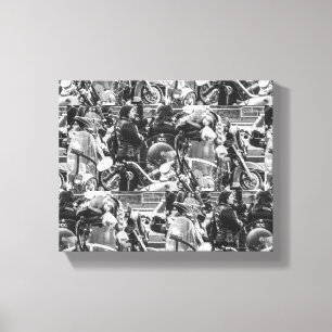 Motorrad-Motorradfahrer - Details Leinwanddruck