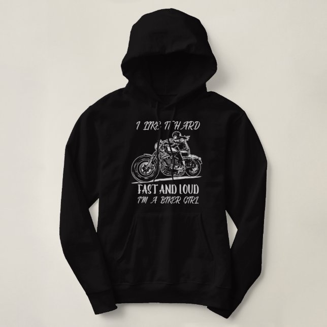 Motorrad-Motorradfahrerin, Geschenkgutachten Spric Hoodie (Design vorne)