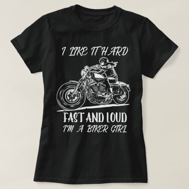 Motorrad-Motorradfahrerin, Geschenkgutachten Spric T-Shirt (Design vorne)