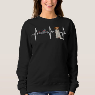 Motorrad Nederlandse Kooikerhondje Heartbeat Dog Sweatshirt