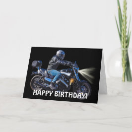 Motorrad Night Biker Geburtstagkarte Karte