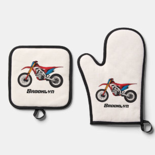 Motorrad Ofenhandschuh & Topflappen-Set