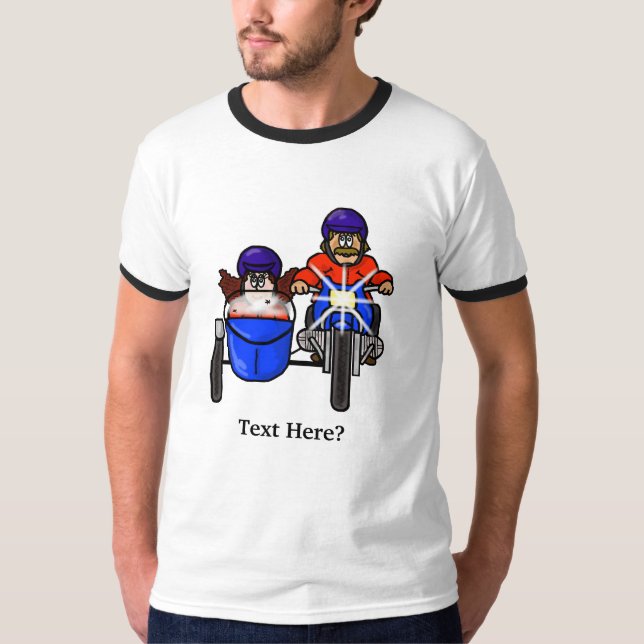 Motorrad-Paare mit Beiwagen-T - Shirt (Vorderseite)