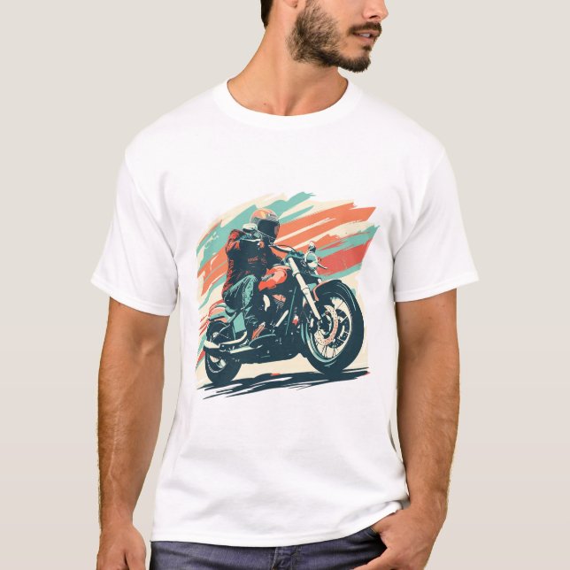 Motorrad-phantastische Motorradfahrer-Tour T-Shirt (Vorderseite)