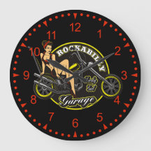 Motorrad Pinup Babe Rockabilly Garage Große