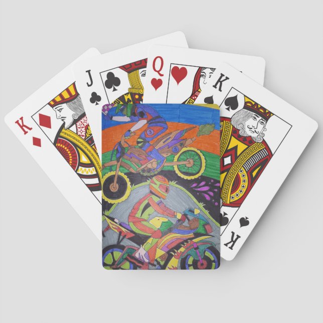 Motorrad-Poker-Spielkarten Spielkarten (Rückseite)
