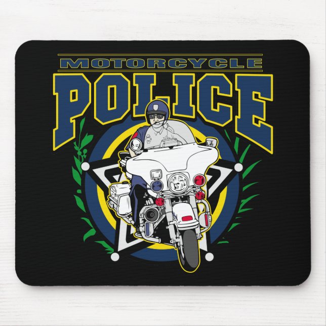 Motorrad-Polizei Mousepad (Vorne)