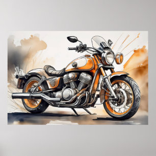 Motorrad-Poster Poster