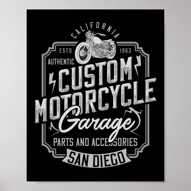 Motorrad-Poster Poster (Vorne)