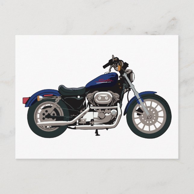 Motorrad Postkarte (Vorderseite)