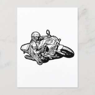 Motorrad Postkarte