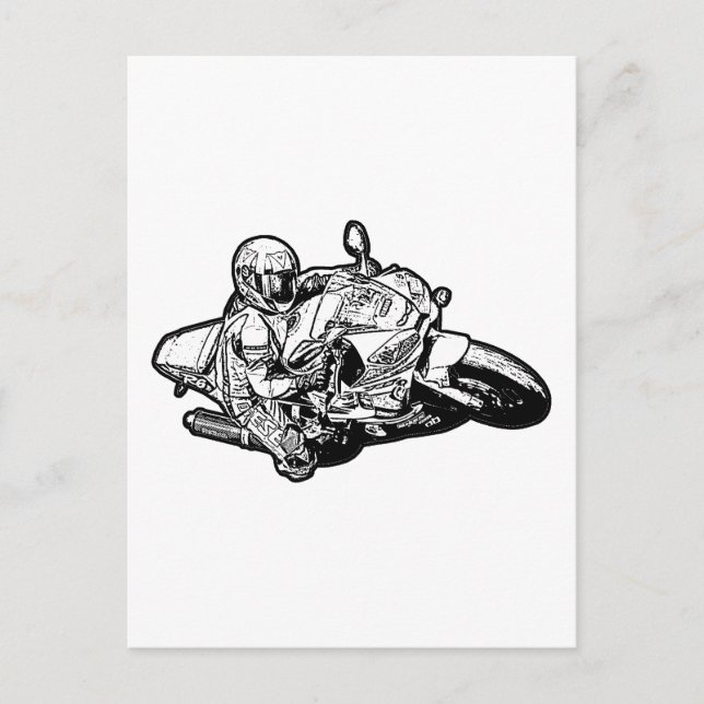 Motorrad Postkarte (Vorderseite)