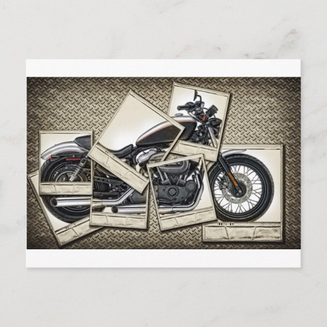 Motorrad Postkarte (Vorderseite)
