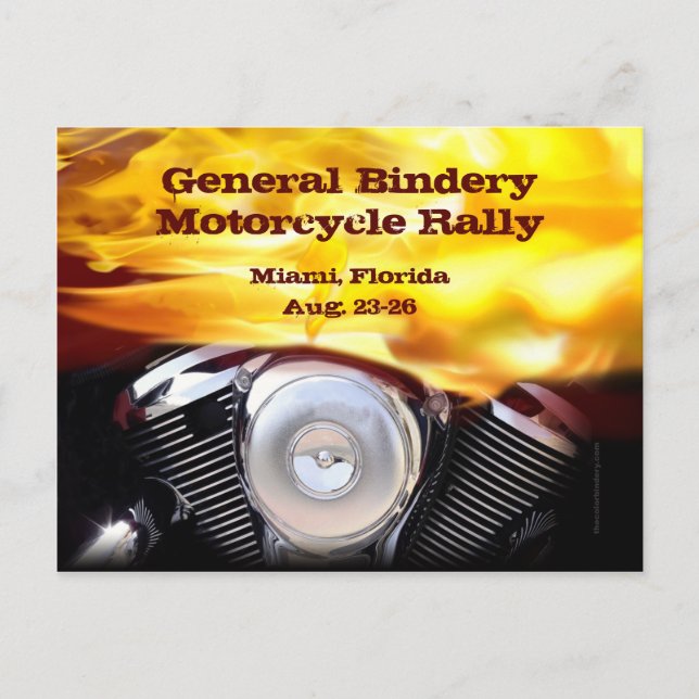Motorrad-Postkarte Einladungspostkarte (Vorderseite)