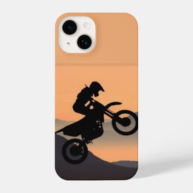 Motorrad-Racing iPhone 14 Hülle (Rückseite)