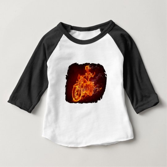 Motorrad-Radfahrer - Skelett Baby T-shirt