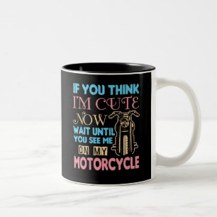 Motorrad-Radfahrer, wenn Sie mich denken, sind Zweifarbige Tasse