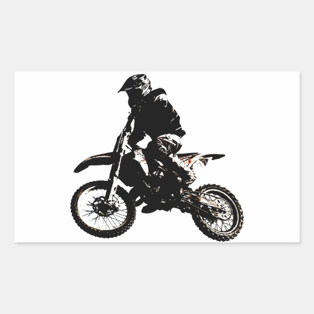 Motorrad Rechteckiger Aufkleber (Vorderseite)