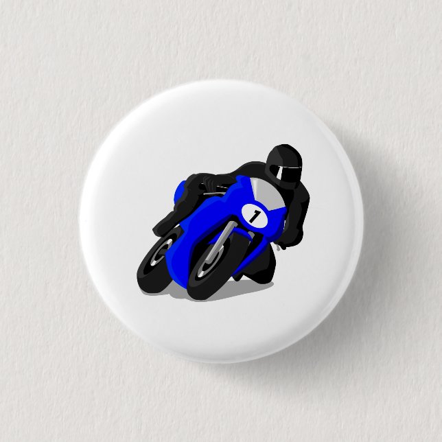 Motorrad-Rennläufer Button (Vorderseite)