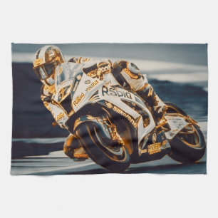 Motorrad-Rennläufer Geschirrtuch