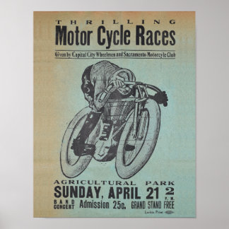 Motorrad-Rennposter Poster