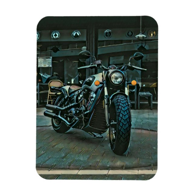 Motorrad-Retro-Geschenk Magnet (Vertikal)