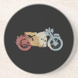 Motorrad Retro-Stil Vintage Getränkeuntersetzer