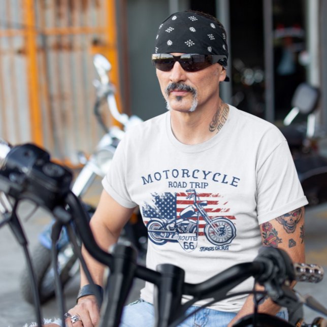 Motorrad-Roadtrip Route 66 Sturgis oder Pleite T-Shirt (Von Creator hochgeladen)