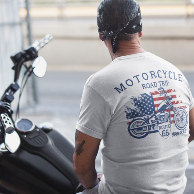 Motorrad-Roadtrip Route 66 Sturgis oder Pleite  T-Shirt (Von Creator hochgeladen)
