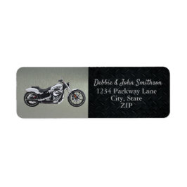 Motorrad-Rücksendeadresse Schwarze Silber Männer